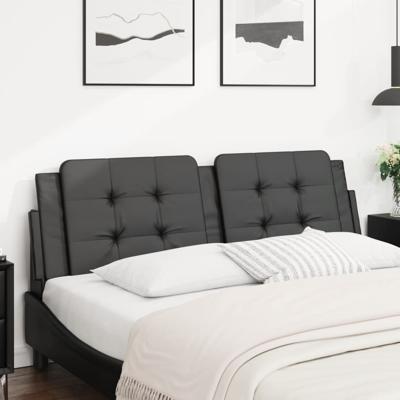 Hoofdbordkussen "Zadar" 152 cm kunstleer zwart