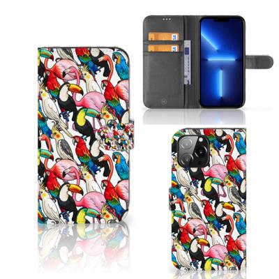 iPhone 13 Pro Max | Telefoonhoesje | Met pasjeshouder | Birds