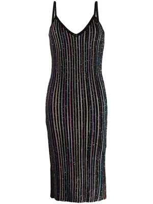 Missoni robe en maille à paillettes - Noir