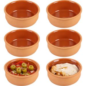 Tapas/sauzen/hapjes serveer schaaltjes set - 12x stuks - terracotta - 12 x 4 cm