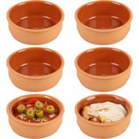 Tapas/sauzen/hapjes serveer schaaltjes set - 12x stuks - terracotta - 12 x 4 cm