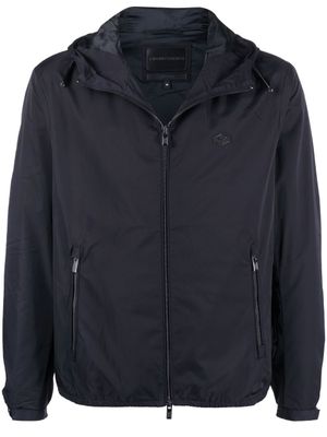 Emporio Armani veste imperméable à capuche - Bleu
