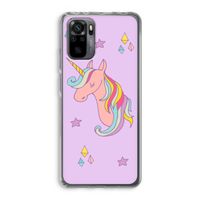 Roze eenhoorn: Xiaomi Redmi Note 10 Pro Transparant Hoesje
