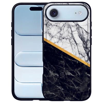 Beschermhoes Apple iPhone Air Marble White Black Beschermhoes Apple iPhone Air Marble White Black