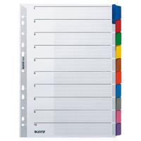 Leitz 4321 Register DIN A4 blanco Karton Grijs 10 tabbladen 43210000 Leitz 4321 Register DIN A4 blanco Karton Grijs 10 tabbladen 43210000