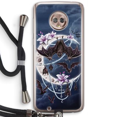 Vleermuizen Maan: Motorola Moto G6 Transparant Hoesje met koord