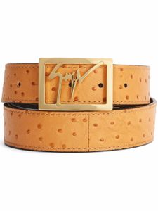 Giuseppe Zanotti ceinture à boucle logo - Marron