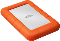 LaCie Rugged USB-C externe harde schijf 1000 GB Oranje, Zilver - thumbnail