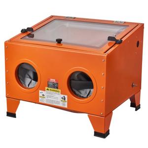 VEVOR 25 gallon zandstraalcabine, 40-120 PSI draagbare tafelzandstraalcabine, robuuste stalen zandstraalmachine met straalpistool en 4 keramische mondstukken voor het verwijderen van verf, vlekken en roest