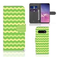 Samsung Galaxy S10 Plus | Telefoon Hoesje | Waves Green Samsung Galaxy S10 Plus | Telefoon Hoesje | Waves Green