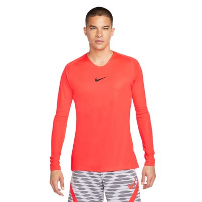 Nike Dri-FIT Park Ondershirt Lange Mouwen Felrood Zwart