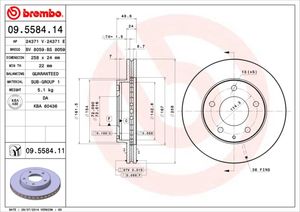 Remschijf BREMBO, Remschijftype: Binnen geventileerd, u.a. für Mazda, Ford Usa