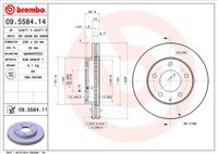 Remschijf BREMBO, Remschijftype: Binnen geventileerd, u.a. für Mazda, Ford Usa - thumbnail