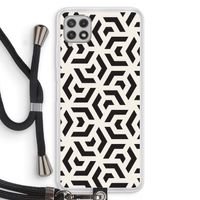 Crazy pattern: Samsung Galaxy A22 4G Transparant Hoesje met koord