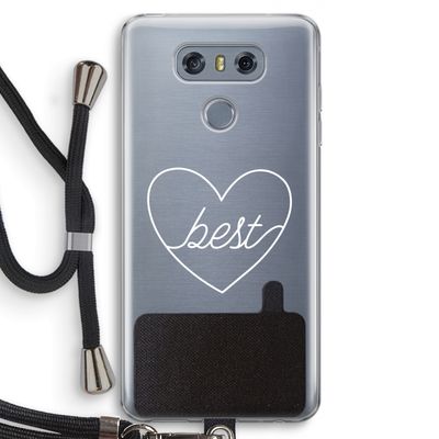 Best heart pastel: LG G6 Transparant Hoesje met koord