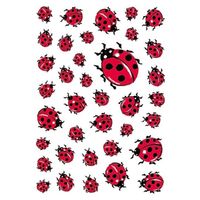 3x Lieveheersbeestje stickervellen met 37 stickers - Stickers - thumbnail