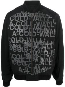 A-COLD-WALL* veste bomber à logo imprimé - Noir