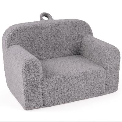 Kinderbank Minibank met Armleuningen en Rugleuning Gestoffeerde Kinderfauteuil met Zachte Fleecebekleding Leesfauteuil voor Kinderen 62 x 40 x 41 cm