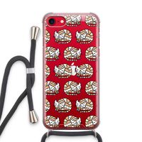 Slapende poes: iPhone SE 2020 Transparant Hoesje met koord Slapende poes: iPhone SE 2020 Transparant Hoesje met koord