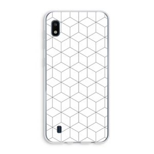 Zwart-witte kubussen: Samsung Galaxy A10 Transparant Hoesje
