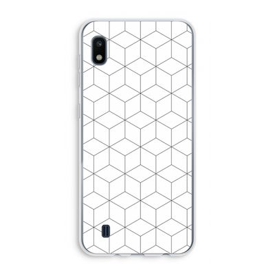 Zwart-witte kubussen: Samsung Galaxy A10 Transparant Hoesje
