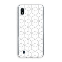 Zwart-witte kubussen: Samsung Galaxy A10 Transparant Hoesje