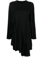 MM6 Maison Margiela robe plissée à design asymétrique - Noir