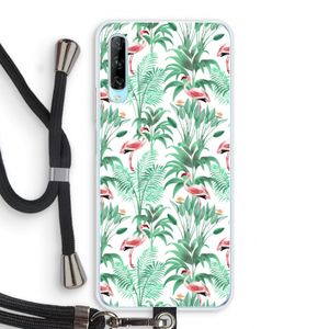 Flamingo bladeren: Huawei P Smart Pro Transparant Hoesje met koord