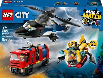 LEGO® City 60462 Helikopter, brandweerauto en onderzeeër remix