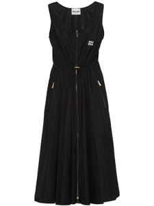 Miu Miu robe zippée courte à design sans manches - Noir