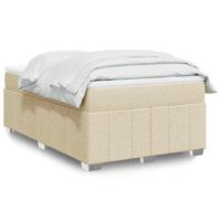 Boxspring met matras stof crèmekleurig 120x200 cm