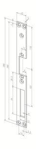 Effeff 331U Elektrische inbouw deuropener beveiligingsuitvoering | spanningsloos ontgrendeld | met diode | sluitplaat 028 HZ grijs | 24V= | DIN