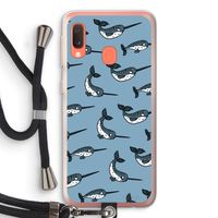 Narwhal: Samsung Galaxy A20e Transparant Hoesje met koord