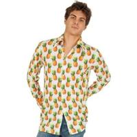 Toppers in concert - Foute Hawaii blouse ananas verkleed shirt voor heren - thumbnail