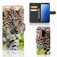 Samsung Galaxy S9 Plus | Telefoonhoesje | Met pasjeshouder | Baby Luipaard