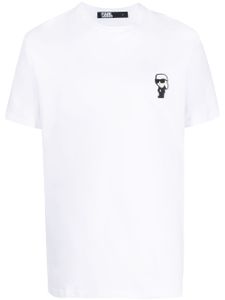 Karl Lagerfeld t-shirt en coton à patch logo - Blanc