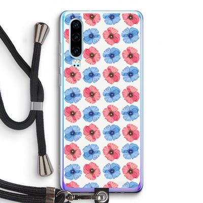 Klaproosjes: Huawei P30 Transparant Hoesje met koord