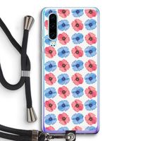 Klaproosjes: Huawei P30 Transparant Hoesje met koord