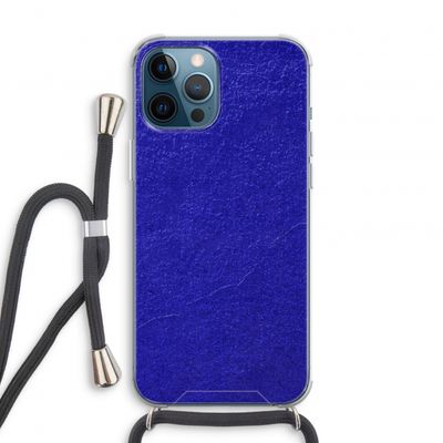 Majorelle Blue: iPhone 12 Pro Transparant Hoesje met koord