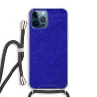 Majorelle Blue: iPhone 12 Pro Transparant Hoesje met koord