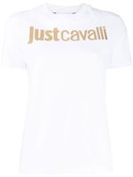 Just Cavalli t-shirt à logo métallisé - Blanc