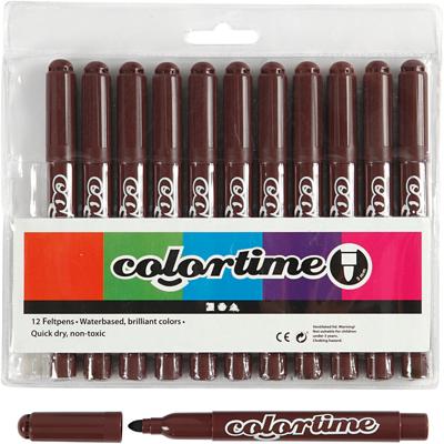 Creativ Company Donkerbruine jumbo stiften, 12st.