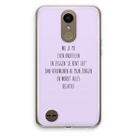 Relatief: LG K10 (2017) Transparant Hoesje