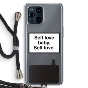 Self love: Oppo Find X3 Pro Transparant Hoesje met koord