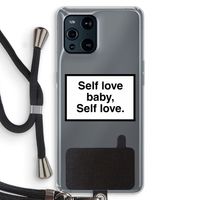 Self love: Oppo Find X3 Pro Transparant Hoesje met koord