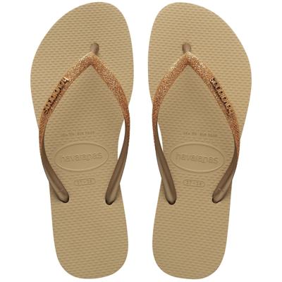 Havaianas Slim glitter II sand golden Goud maat 3132