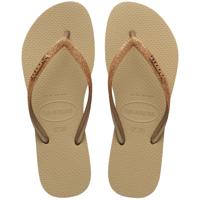 Havaianas Slim glitter II sand golden Goud maat 2930