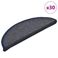 Trapmatten 30 st 56x17x3 cm donkergrijs en blauw halfrond