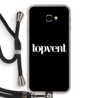 Topvent Zwart: Samsung Galaxy J4 Plus Transparant Hoesje met koord