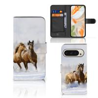 Google Pixel 9 | 9 Pro | Telefoonhoesje | Met pasjeshouder | Paarden
